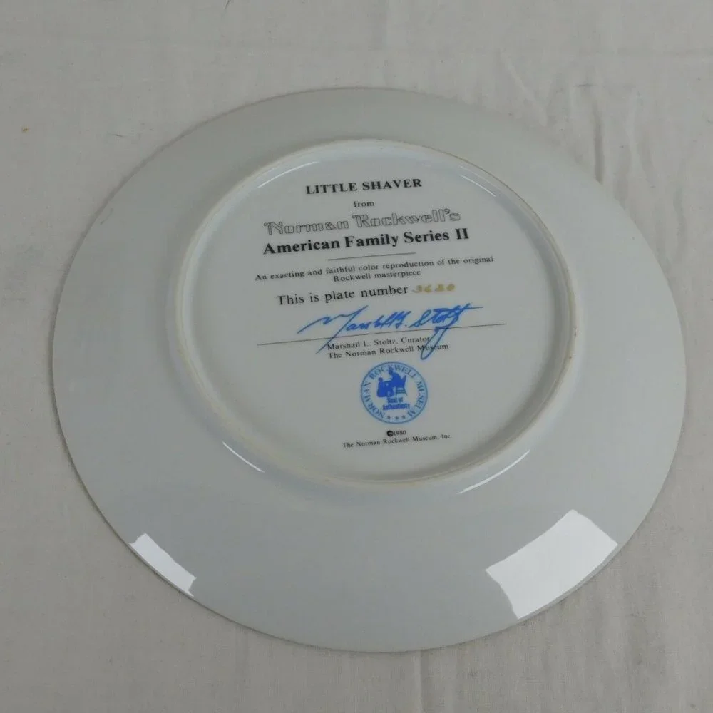 Norman Rockwell Collector Plate “Little Shaver” American Family Series II 1980 - Picture 2 of 3